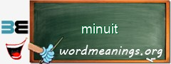 WordMeaning blackboard for minuit